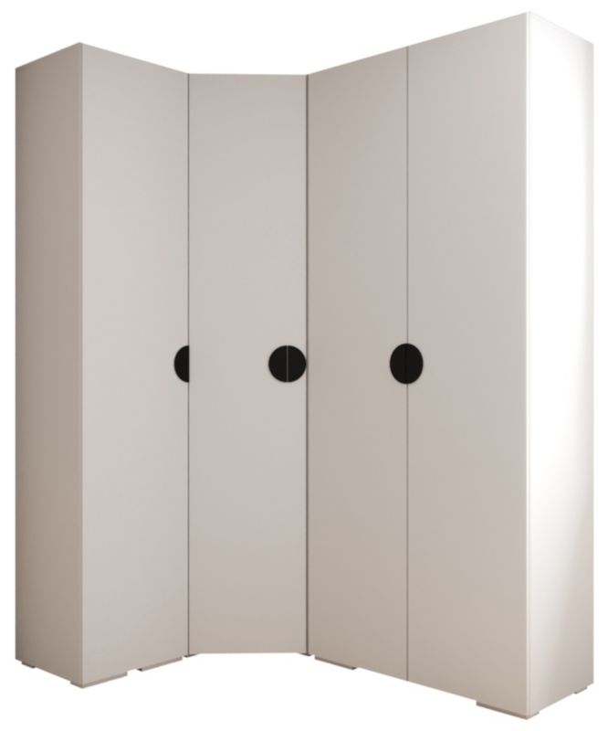 Garderoba wysoka do przedpokoju Abiks INOVA 4 Z3 biały+czarny 1 szt.