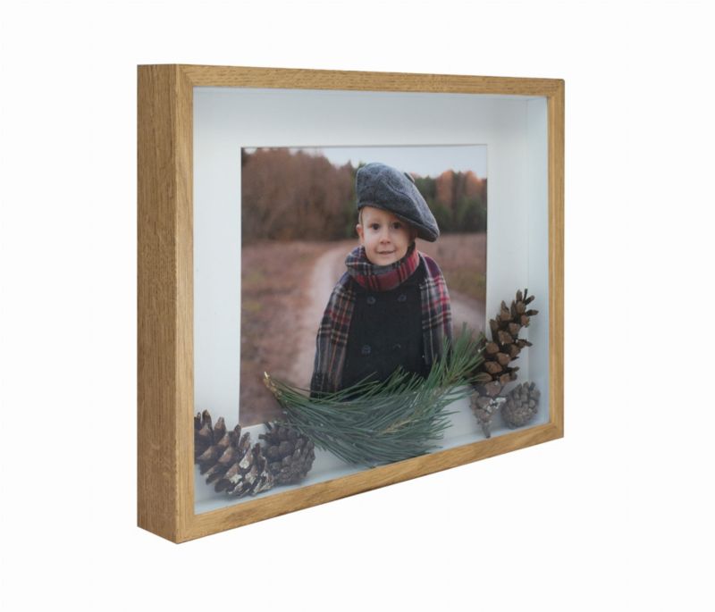 Ramka 3D box BD art dębowa 28x35 cm z passe-partout brązowa 1 szt.