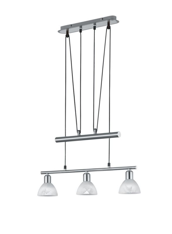 Lampa sufitowa wisząca Trio Levisto srebrna wym: 160 x 60,5 x 11 cm 3xE14 x 1 szt.