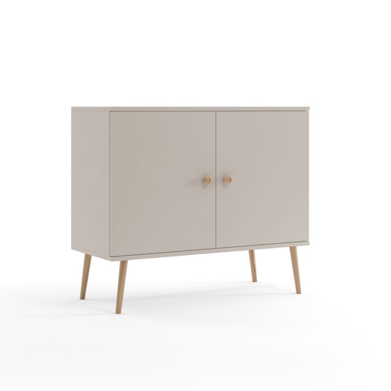 Komoda dwudrzwiowa Bettso Ikon nowoczesna w stylu skandynawskim kaszmir 1szt.
