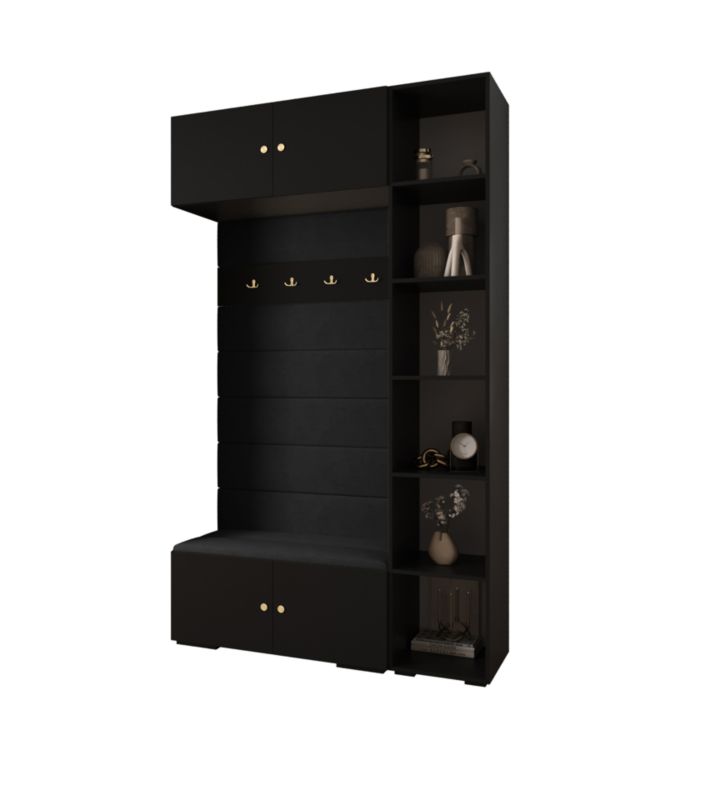 Garderoba do przedpokoju Abiks INOVA 2 Z20 czarny+złoty+manila18 1 szt.