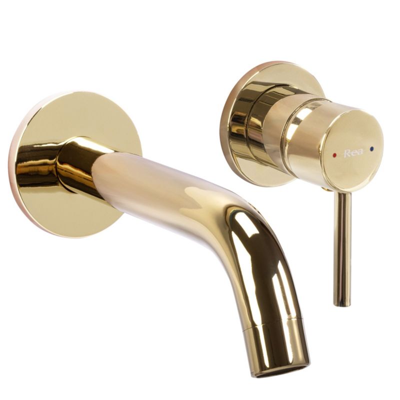 Bateria Umywalkowa Podtynkowa Rea Js-W021G Owen Złoty 17X22,5X10Cm + Box 1 Szt