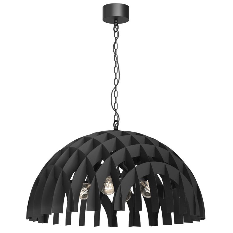 Lampa wisząca Luminex Space czarny matowy wym: 150 x 80 x 80 cm 4xE27 x 15W 1 szt.