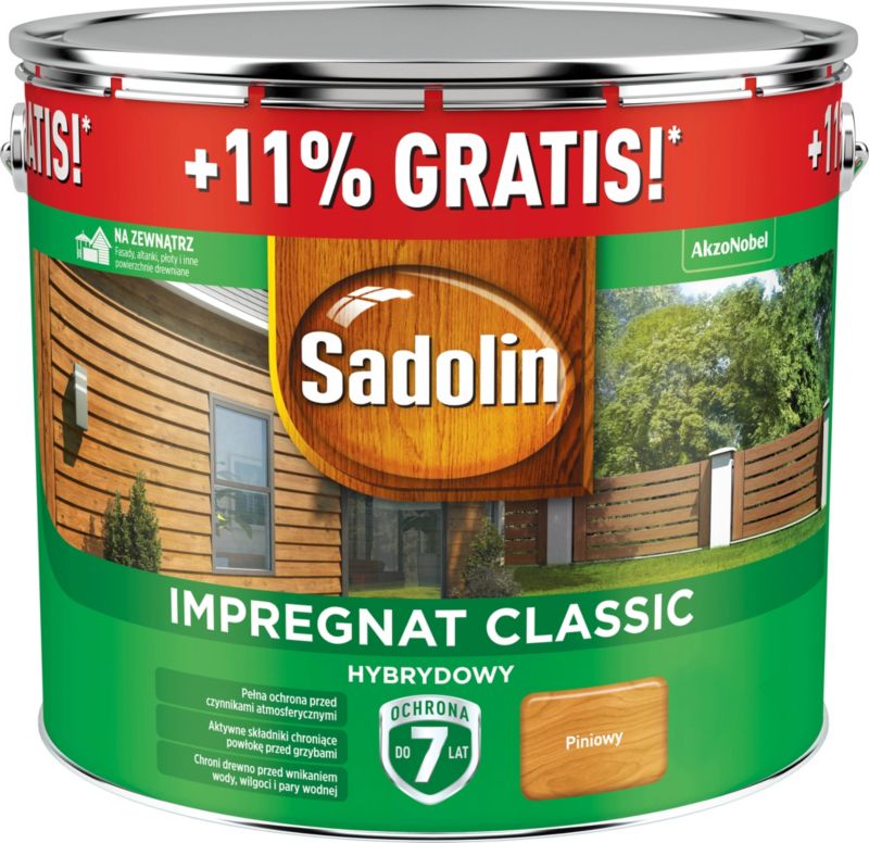 Impregnat Sadolin Classic Hybrydowy piniowy 10 l