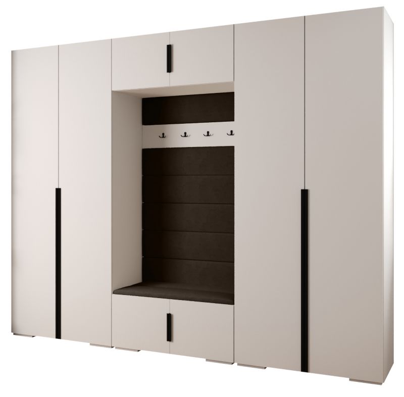 Garderoba do przedpokoju Abiks INOVA 1 Z9 biały+czarny+manila04 1szt.