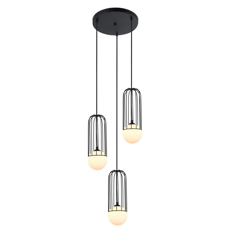 Lampa sufitowa wisząca Italux Simon 9622 czarno-biała nowoczesna 3xG9 x 25W 1 szt.