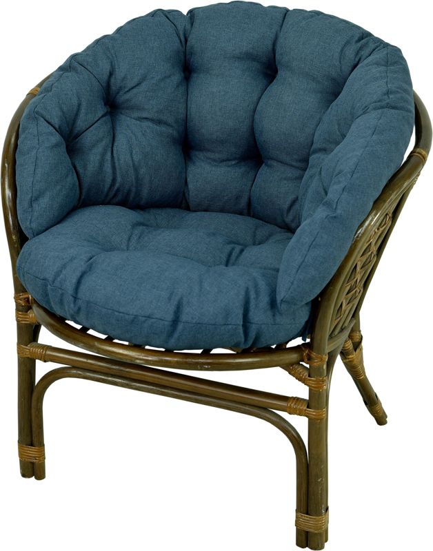 Poduszka na fotel rattanowy rattan AMPO niebieski melanż 1 szt.