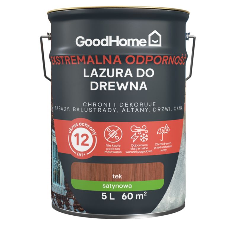 Lazura GoodHome 12 lat teak 5 l
