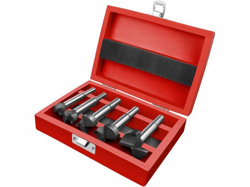 Sednik Extol frez wiertło puszkowe sękownik do drewna komplet stolarski do otworów od 15 do 35mm zestaw 5 szt.