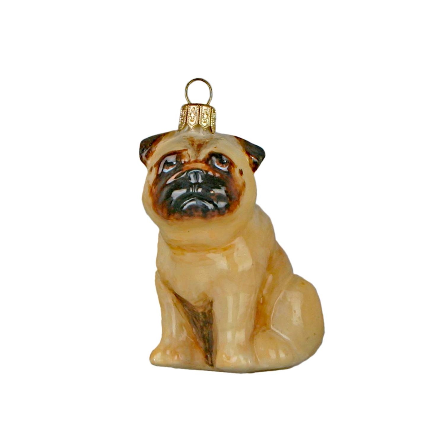 Bombka formowana Pies Mops - 7x5x7 cm