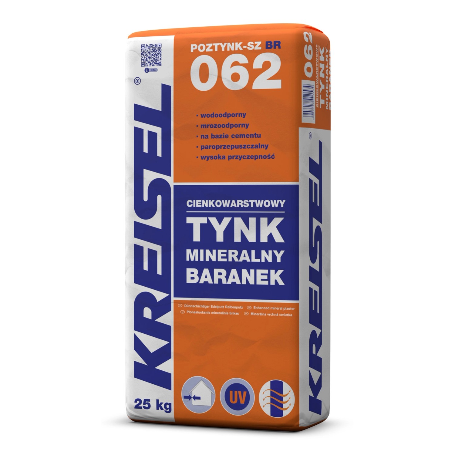 Kreisel Tynk mineralny Poztynk SZ 062 biały baranek 2 mm 25 kg