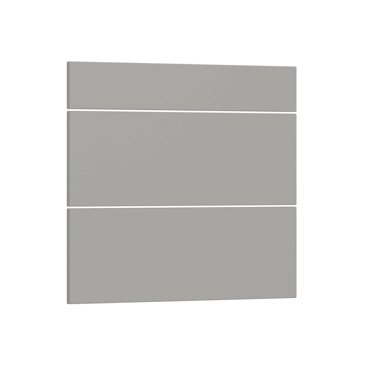 Trzy fronty do szafki z szufladami Roma 80 cm szary połysk