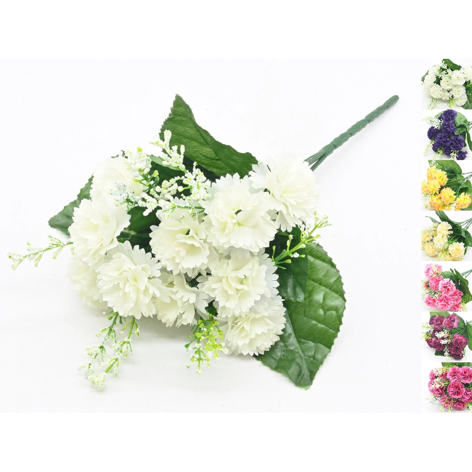 Chryzantema sztuczna bukiet 4 gałązki, mix kolorów - dł. 30 cm