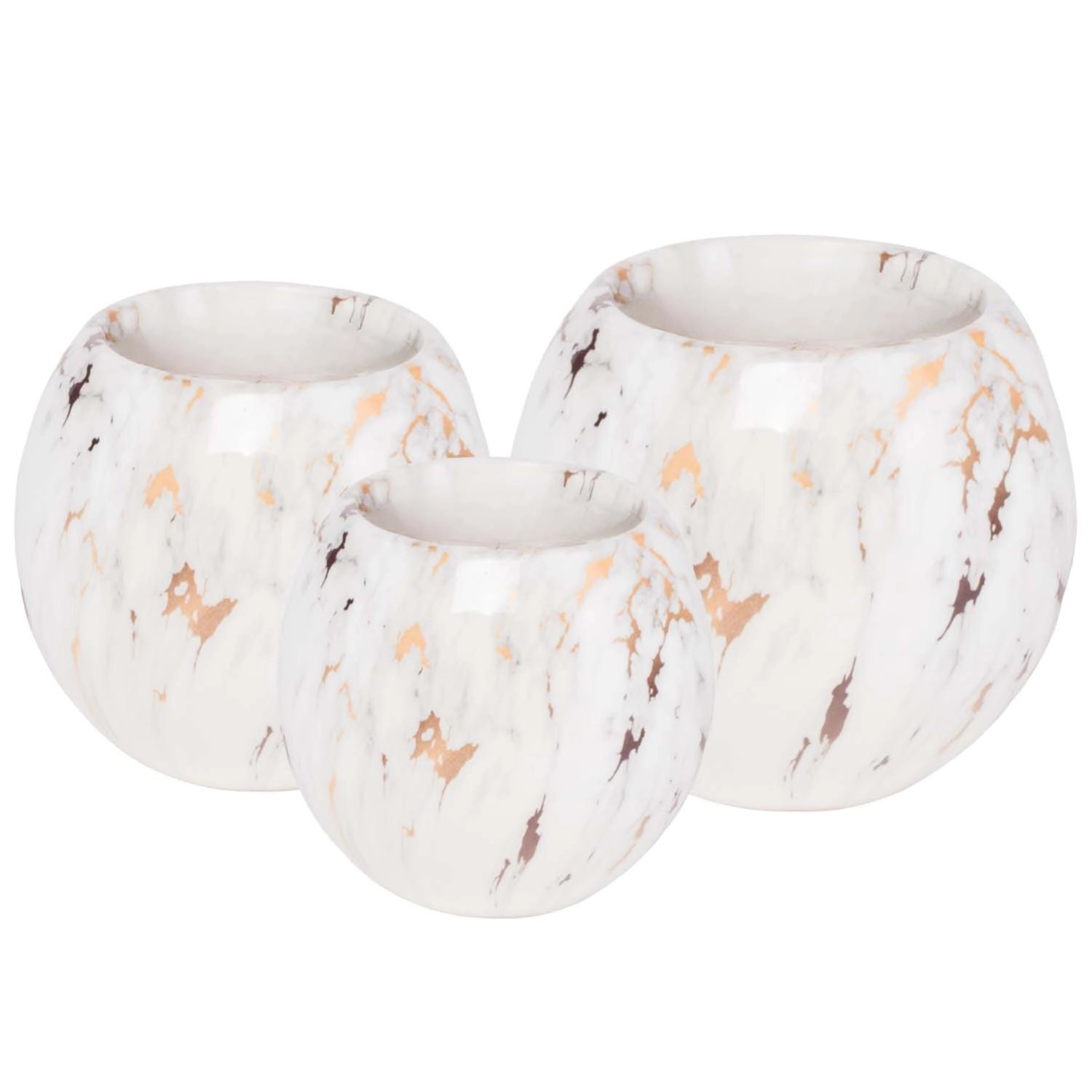 Osłonka Dodo biały marmur komplet 3 szt.