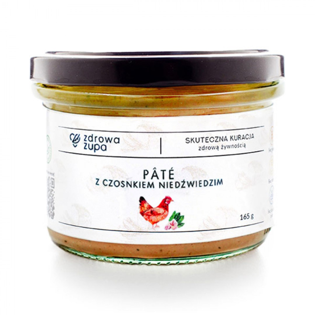 Pâté z czosnkiem niedźwiedzim bezglutenowe, czysty skład (165g)