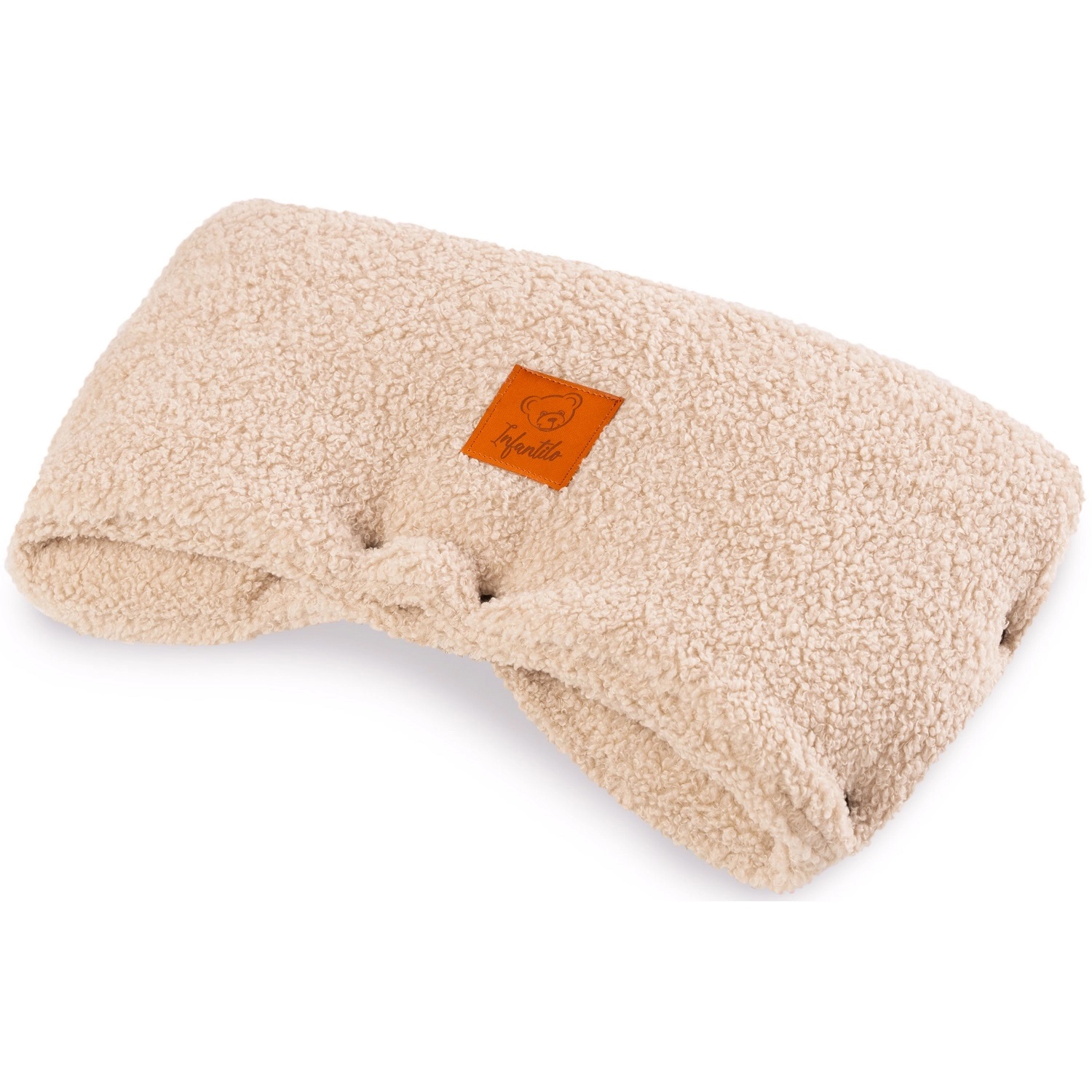 Mufka do wózka baranek boucle beż IF Wyprzedaż