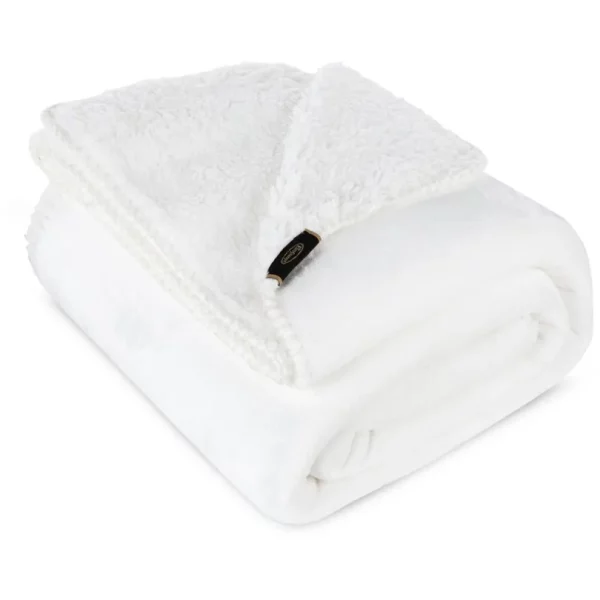 Koc z barankiem biały K162-01 mar - 170x210 cm