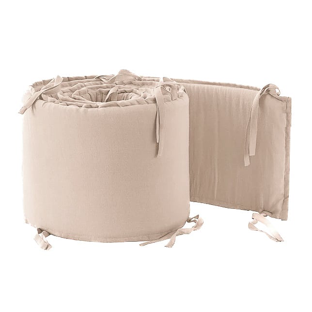 Ochraniacz do łóżeczka beżowy - 360x30 cm