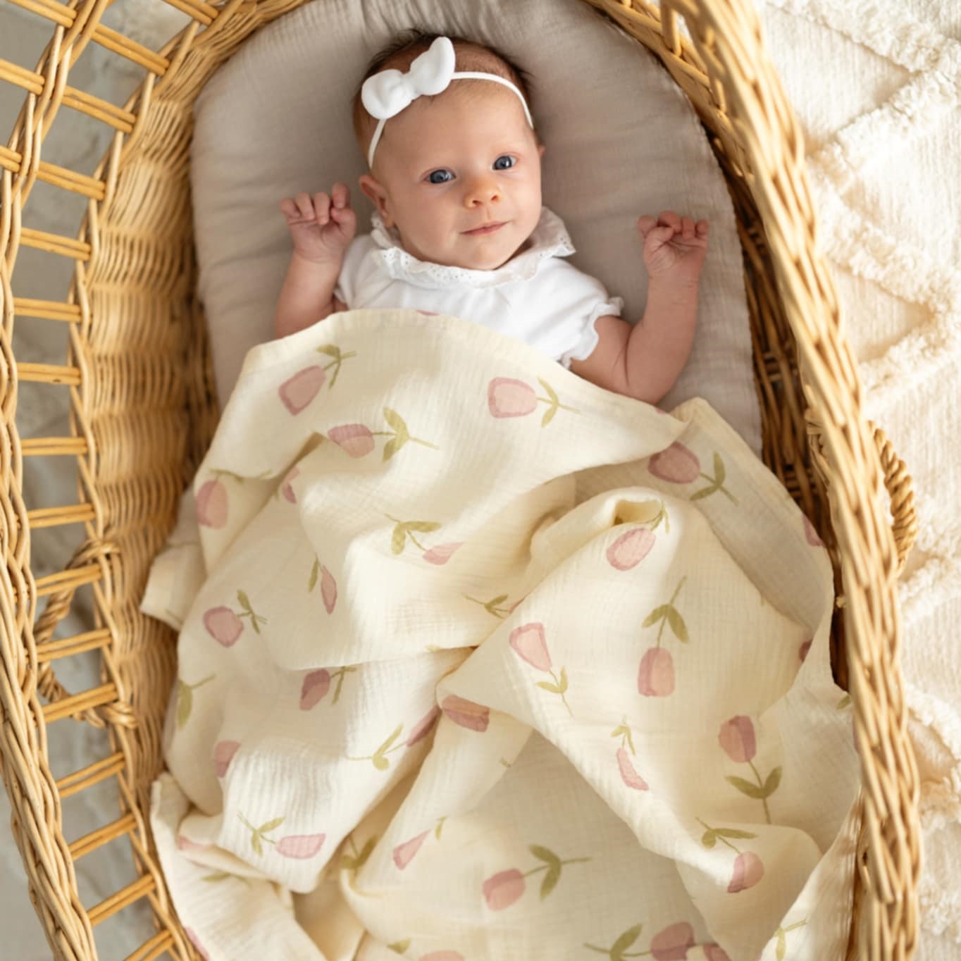 Otulacz muślinowy Tulipany ns