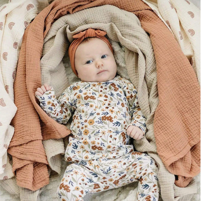 Zestaw 3 otulaczy muślinowych Tęcze, Beż i Karmel NS