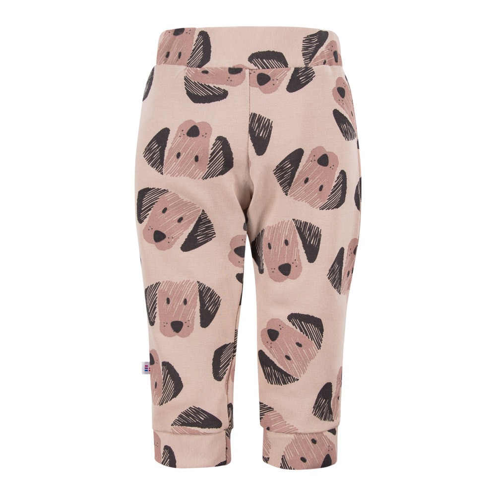 Spodnie dresowe dziecięce beżowe w pieski EV