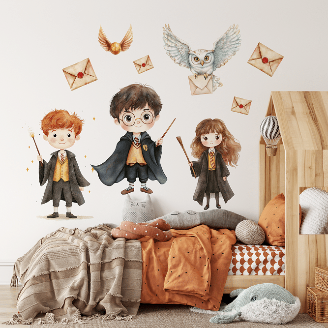 Zestaw naklejek ściennych Czarodzieje 100×100cm