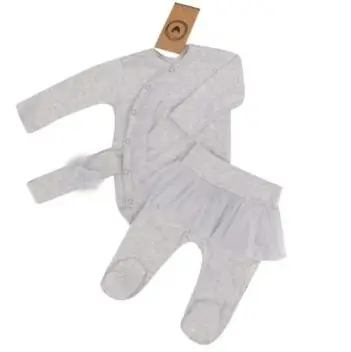 3CZ KOMPLET Z TIULEM BODY+PÓŁŚPIOCHY+OPASKA SZARY ZZ - 50