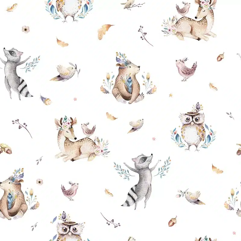 Tapeta Friends of Forest 3 BW