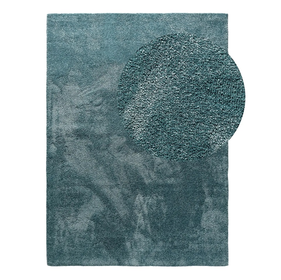 Dywan shaggy nadający się do prania Melvin turkusowy BEN - Prostokątny - 140x200