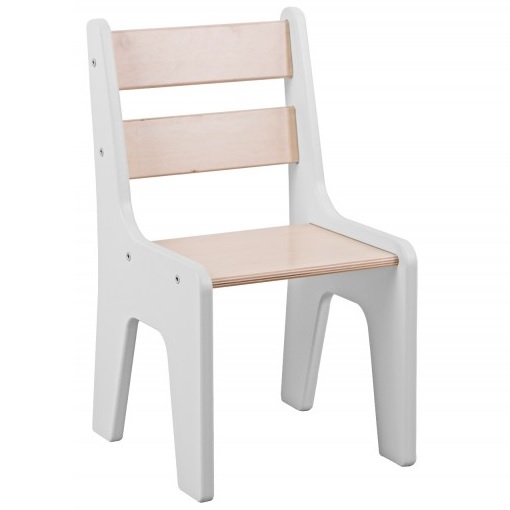 Krzesełko dla dziecka masywne białe BR
