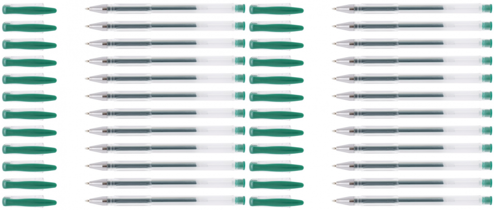 24x Długopis żelowy D.Rect, 3006, 0.5mm zielone