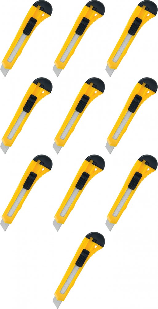 10x Nożyk z wymiennym ostrzem Grand GR-708/GR-09, 18mm, mix kolorów