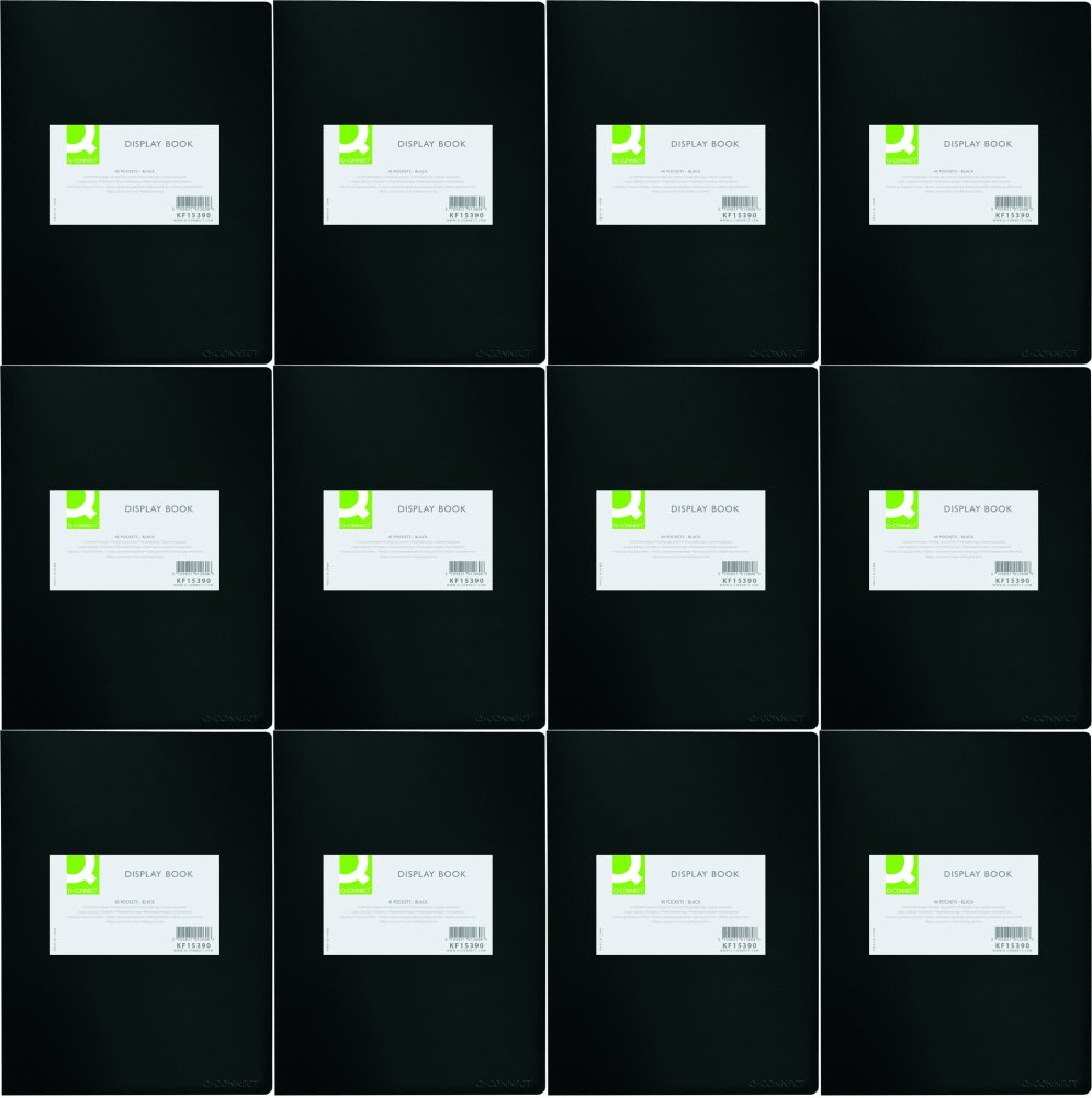 12x Album ofertowy Q-connect, A3, 380μm, 20 koszulek, czarny
