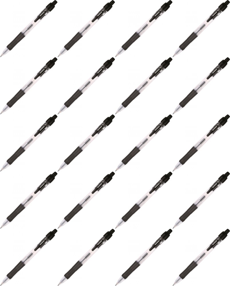 20x Długopis żelowy automatyczny Donau, 0.5mm czarny