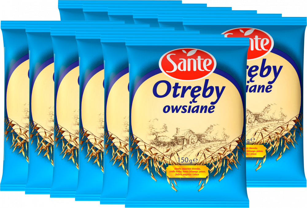 12x Otręby owsiane Sante, 150g