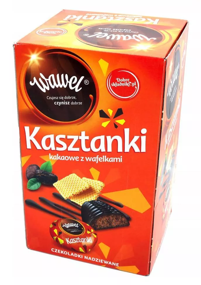 Cukierki Wawel Kasztanki, kakaowy z wafelkami, 2.3kg