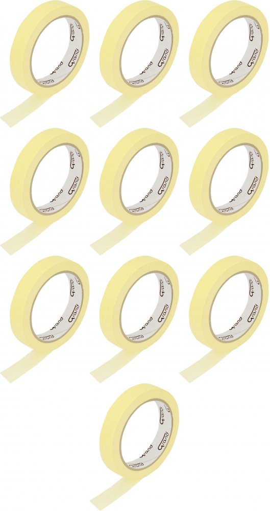 10x Taśma lakiernicza Grand, 19mmx40m, żółty