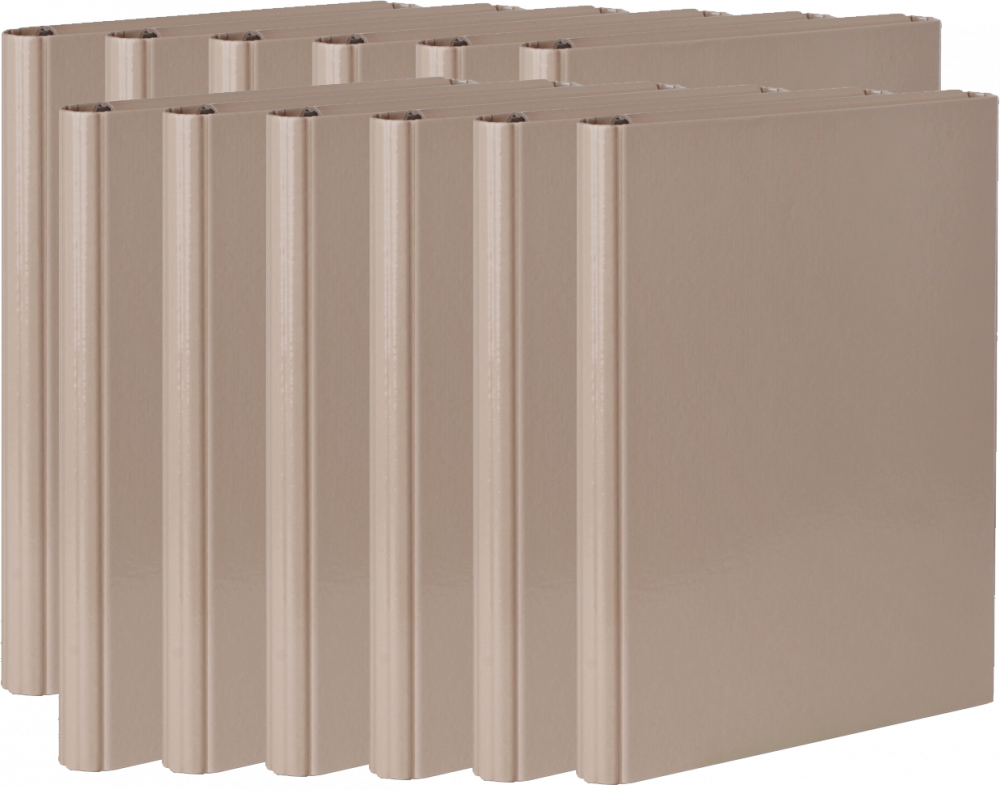 12x Teczka skrzydłowa VauPe, A4, 40mm, na rzep, ciemnobeżowy