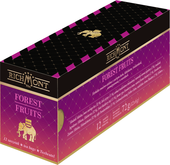 Herbata owocowa w torebkach Richmont Forest Fruits, owoce leśne, 12 sztuk x 6g