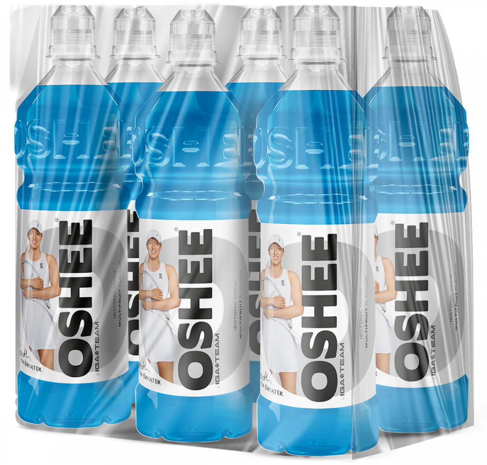 6x Napój izotoniczny Oshee Multifruit, wieloowocowy, butelka PET, 750 ml