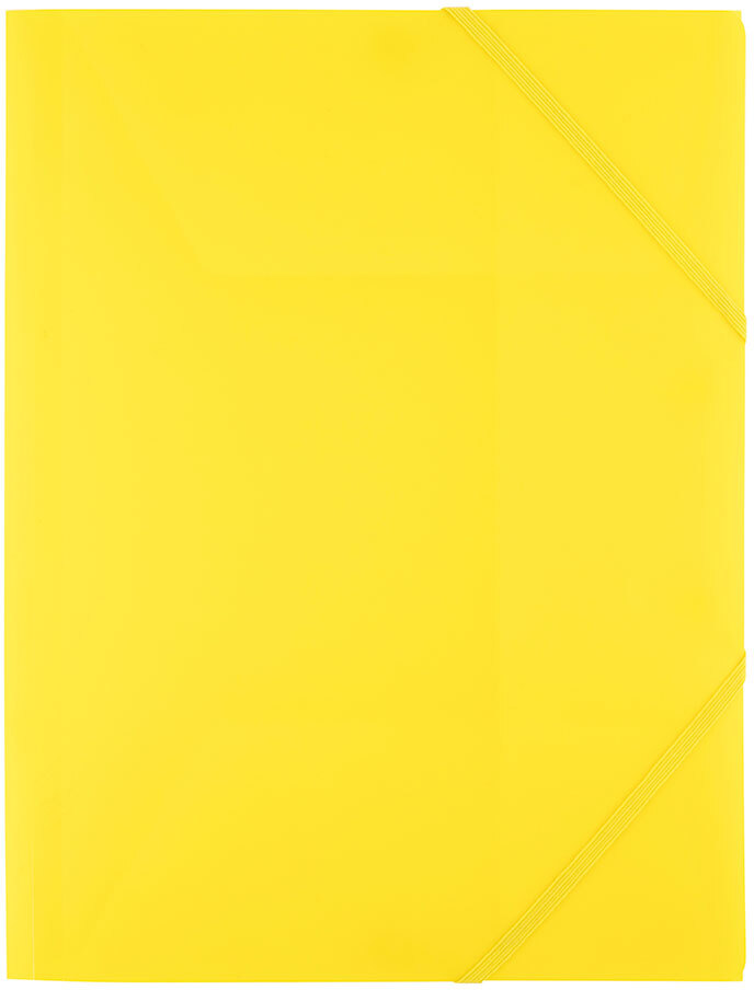 Teczka plastikowa z gumką D.Rect, A4, 40mm, żółty
