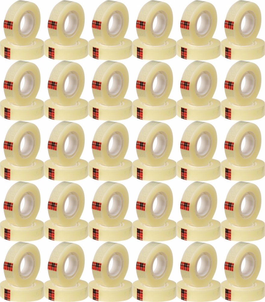 80x Taśma klejąca Scotch 508, 15mmx33m, transparentny żółty