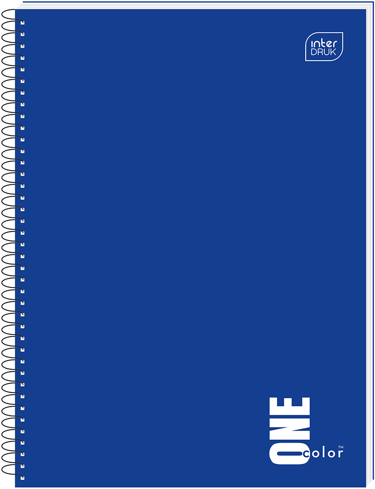 Kołonotatnik Interdruk One Color, A4, w kratkę, 100 kartek, mix kolorów