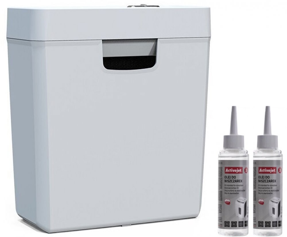 Zestaw: Niszczarka do papieru Tracer Razor 3 White + 2x Olej do niszczarek Activejet ASO-125
