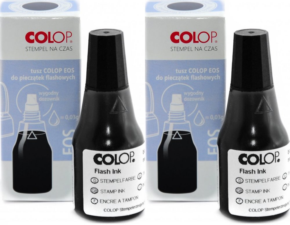 2x Tusz do pieczątek Colop EOS, 25ml, czarny