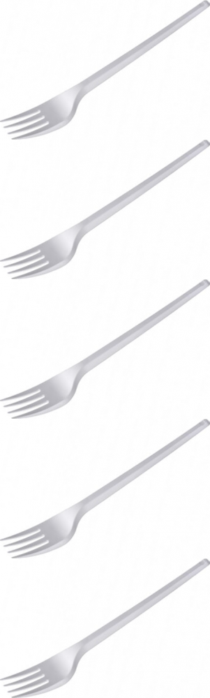 5x Widelce plastikowe Bittner Premium, wielorazowe, 17.5cm, 100 sztuk, biały
