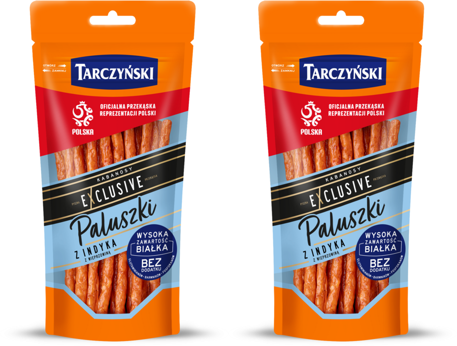 2x Kabanosy Tarczyński Exclusive, indyk z wieprzowiną, 105g