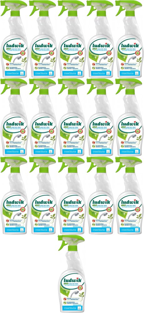 16x Płyn do mycia łazienki - kabin prysznicowych Ludwik Ekologiczny, cytrusy i eukaliptus, 750ml