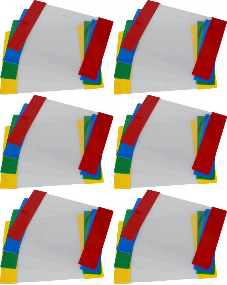 6x Okładka na zeszyt Biurfol Standard, A4, 300x437mm, 25 sztuk, mix kolorów