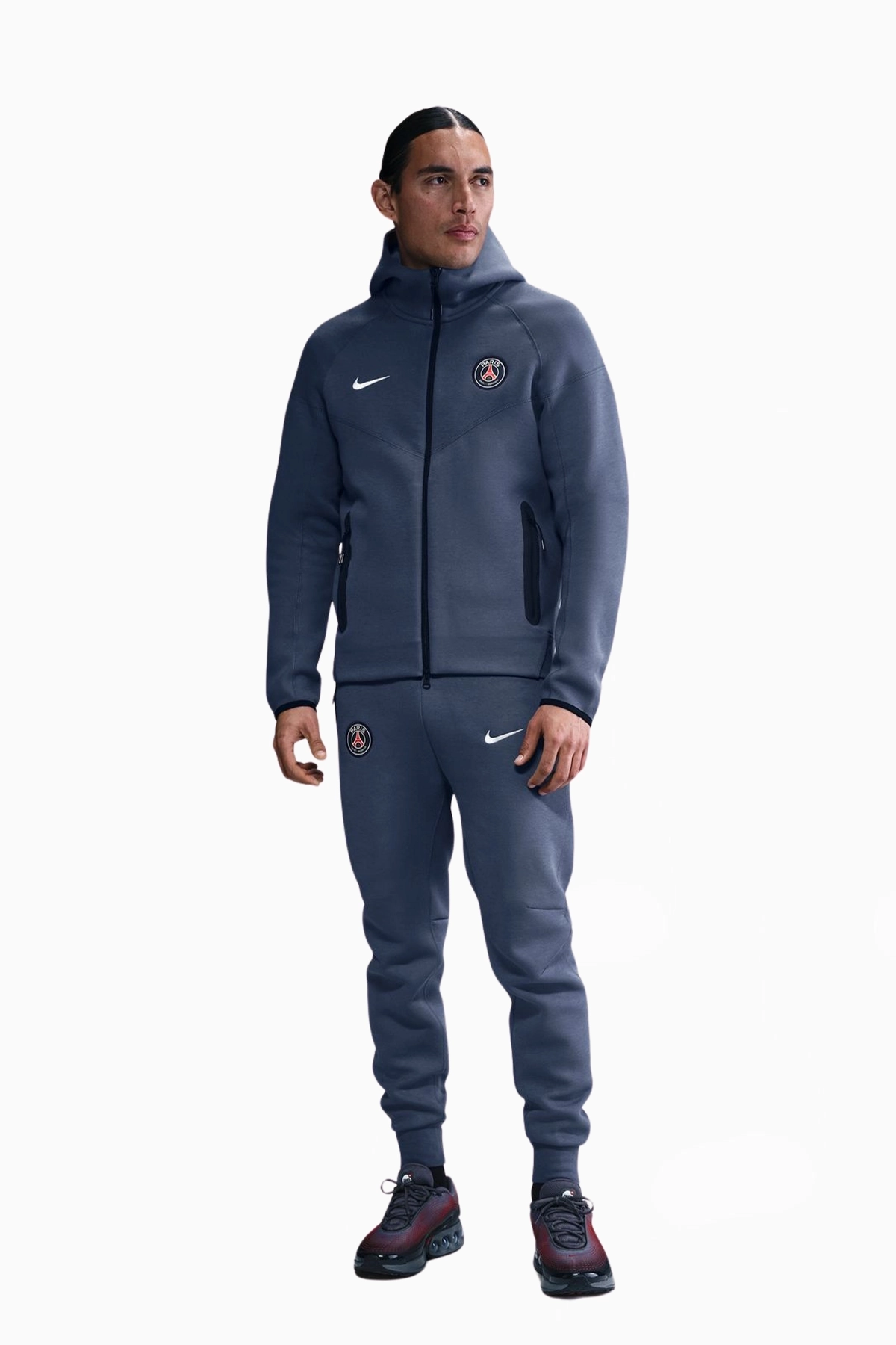 Bluza z kapturem Nike PSG 25/26 Tech Fleece Windrunner - Granatowy